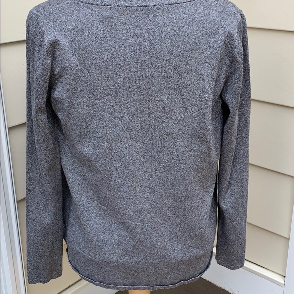 Gray Open‑Front Cardigan Comfy Minimal Understated Neutral Wardrobe Staple - Picture 5 of 8